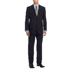 Calvin Klein Men's Mini Black Pinstripe Slim Fit Suit